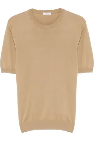 Boglioli Top, Herre, , S, Bomuld, bomulds T-shirt med ribdetaljer