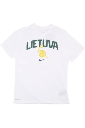 Nike Top, Herre, Hvid, M, Bomuld, 2024 Basketball Tee Litauen Hold