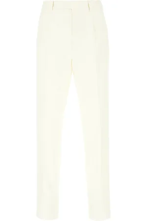 Ermenegildo Zegna Bukser, Herre, Hvid, XL, Uld, Slim-fit Bukser
