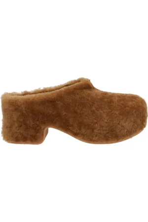 DRIES VAN NOTEN Sko, Dame, Brun, 42 EU, Brune Shearling Mules Sandaler