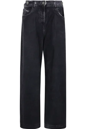 The Attico Jeans, Dame, Blå, W28, Uld, Blå Navy Coated Canvas Lange Bukser