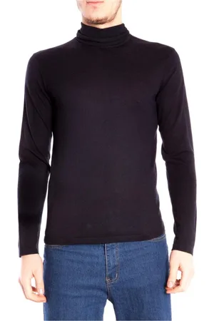 Emporio Armani Strik, Herre, Blå, 2XL, Uld, Stilfuld Sweater Pullover til Mænd