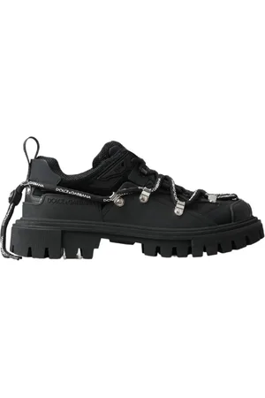 Dolce & Gabbana Sko, Herre, Sort, 39 EU, Læder, Luksus Trekking Sneaker Støvler