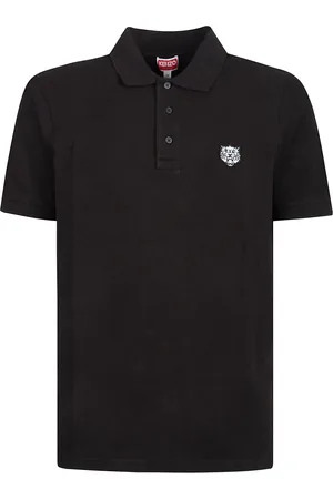 Kenzo Top, Herre, Sort, M, Tiger Broderet Polo Skjorte