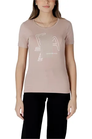 EA7 Top, Dame, Lyserød, XL, Bomuld, Kortærmet T-shirt