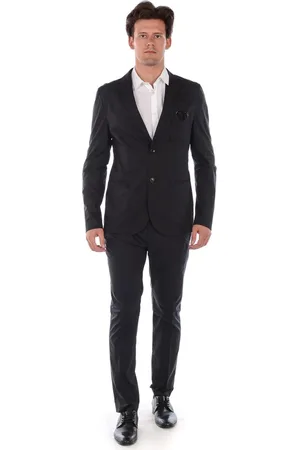 D.A. Daniele Alessandrini Jakkesæt, Herre, Sort, L, Bomuld, Suits