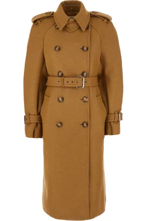 Sportmax Frakke, Dame, Brun, 2XS, Uld, Double-Breasted Coat