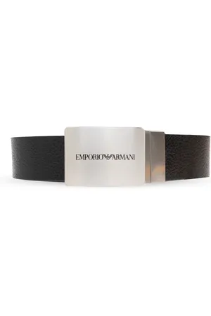 Emporio Armani Tilbehør, Herre, Sort, ONE SIZE, Læder, Reversibelt bælte