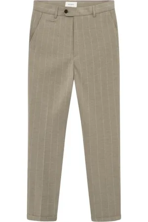 Les Deux Bukser, Herre, Grå, W34, Twill Nålestribet Suit Bukser