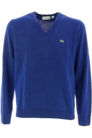 Lacoste Strik, Herre, Blå, S, Bomuld, V-Neck Sweater