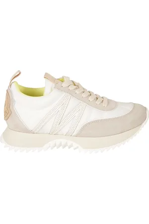 Moncler Sko, Dame, Flerfarvet, 35 EU, Nylon, Hvide Low Top Sneakers