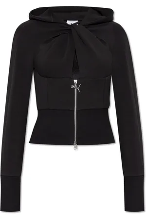 COPERNI Sweathshirts & Hoodies, Dame, Sort, S, Bomuld, Cut-out Hættetrøje