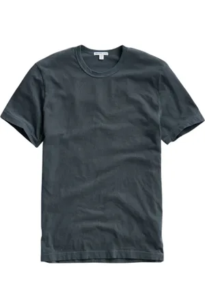 James Perse Top, Herre, Blå, XL, Bomuld, Blå Bomuld Crew Neck Tee