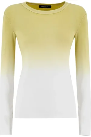 Fabiana Filippi Top, Dame, Flerfarvet, L, Ribstrikket langærmet sweater med skyggeprint
