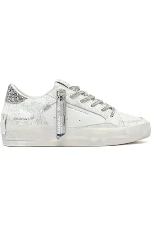Crime london Sko, Dame, Hvid, 40 EU, Læder, Hvide Sneakers til Urban Stil
