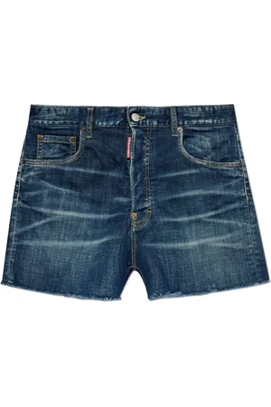 Dsquared2 Shorts, Dame, Blå, 3XS, Denim, Denimshorts med vintage-effekt