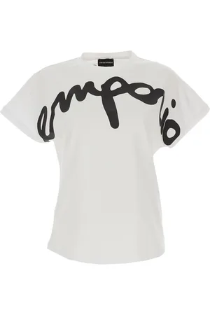 Emporio Armani Top, Dame, Hvid, M, Bomuld, Hvid T-shirt