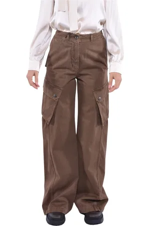 Max Mara Bukser, Dame, Brun, 2XS, Bomuld, Cargo Pants Elvy
