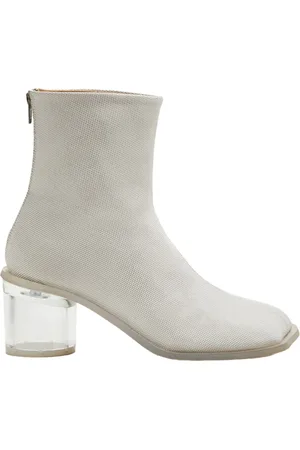 Maison Margiela Sko, Dame, , 40 EU, Læder, Transparent-Heel Læder Ankelstøvler