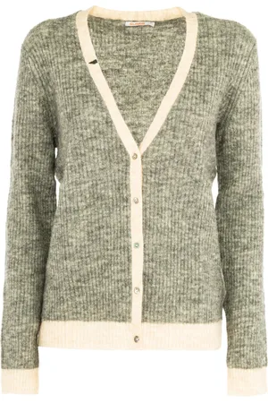sun68 Strik, Dame, Grå, L, V-Neck Cardigan
