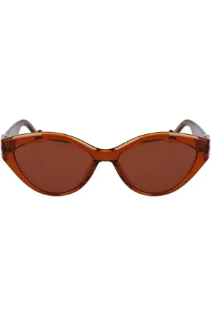 Liu Jo Tilbehør, Dame, Brun, ONE SIZE, Ovale acetat solbriller med UV-beskyttelse