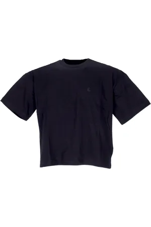 Carhartt Top, Dame, Sort, L, Bomuld, Crew Neck T-shirt med Logo