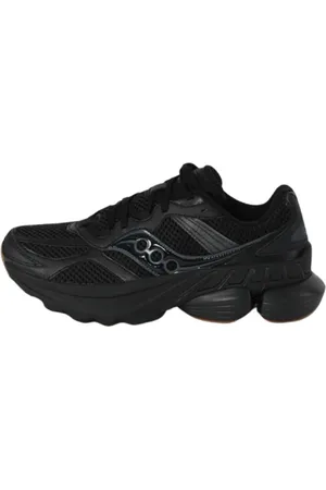 Saucony Sko, Herre, Sort, 45 EU, Mesh Grid Sneakers med reflekterende detaljer
