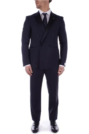 TAGLIATORE Jakkesæt, Herre, Blå, L, Uld, Single Breasted Suit Set