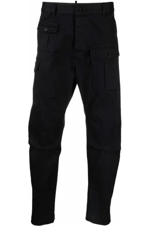 Dsquared2 Bukser, Herre, Sort, L, Bomuld, Cropped Cargo Bukser