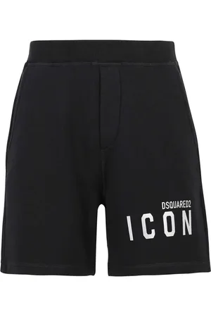 Dsquared2 Shorts, Herre, Sort, L, Bomuld, Sort Casual Bermuda Shorts i Sort