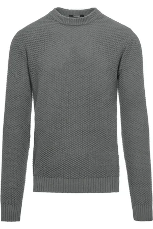 Bomboogie Strik, Herre, Grå, M, Bomuld, Varm Crew Neck Sweater