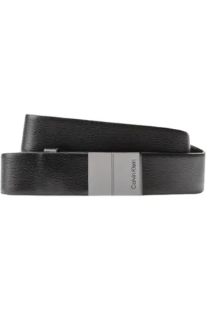 Calvin Klein Tilbehør, Herre, Sort, 90 CM, Læder, Iconic Hardware Bælte