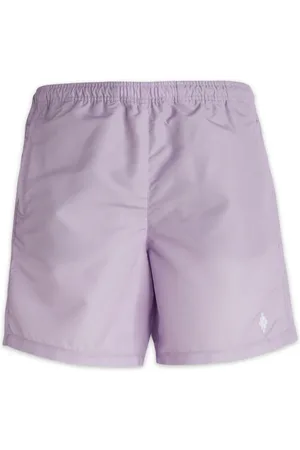 MARCELO BURLON Badetøj, Herre, Lilla, M, Uld, High-Waist Swim Shorts