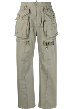 Dsquared2 Bukser, Dame, Grøn, 2XS, Bomuld, Skinny Stretch Bomulds Cargobukser