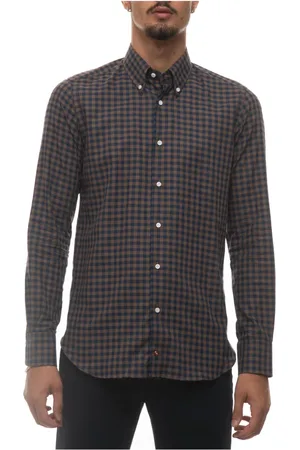Carrel Skjorte, Herre, Flerfarvet, 5XL, Bomuld, Ternet Button-Down Skjorte