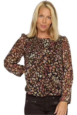 2-Biz Bluser & Skjorter, Dame, , XL, Uld, Animal Print Bluse