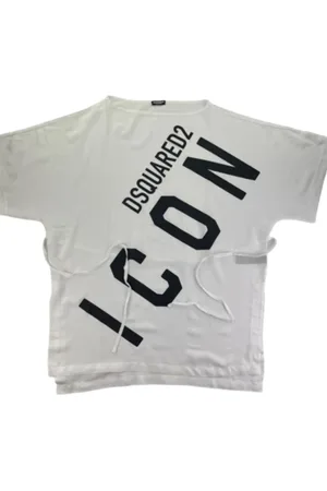 Dsquared2 Top, Dame, Hvid, M, Bomuld, Logo Icon Kjole