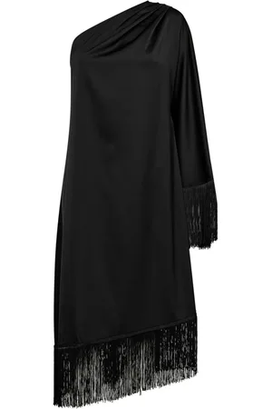 Co`Couture Kjole, Dame, Sort, XL, Uld, Elegant frynsekjole i sort