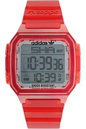 adidas Tilbehør, Dame, Rød, ONE SIZE, Rødt Dame Quartz Resin Ur