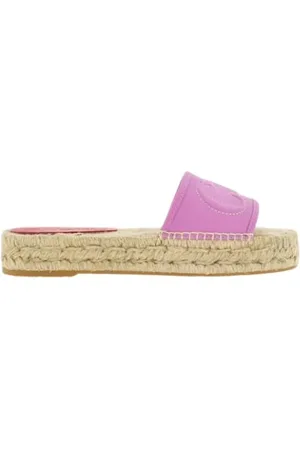 Carolina Herrera Sko, Dame, Lyserød, 37 EU, Læder, Quilted Initials Insignia Læder Espadriller