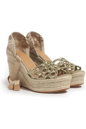 Castaner Sko, Dame, Gul, 40 EU, Jute, Elegante Espadrille Sandaler