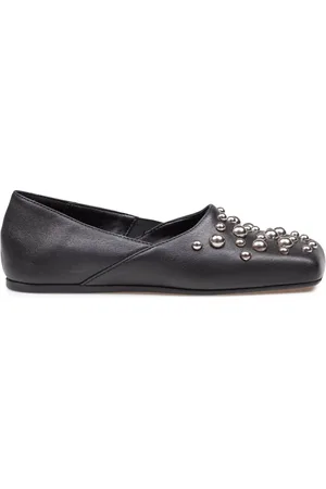 vic matiè Sko, Dame, Sort, 39 EU, Læder, Studded Læder Tøffel Sko
