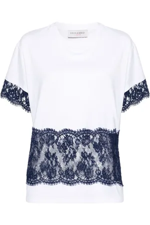 ERMANNO SCERVINO Top, Dame, Hvid, S, Bomuld, Casual T-shirt
