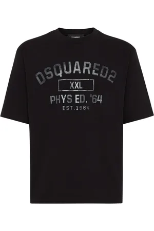 Dsquared2 Top, Herre, Sort, XL, Bomuld, Phys Ed Crew Neck T-shirt