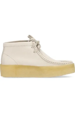 Clarks Sko, Dame, Hvid, 37 1/2 EU, Wallabee Cup Moccasin Sko