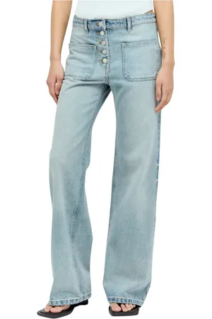 Courrèges Jeans, Dame, Blå, S, Bomuld, Multiflex Baggy Jeans