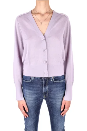 Calvin Klein Strik, Dame, Lilla, L, Uld, Cardigan