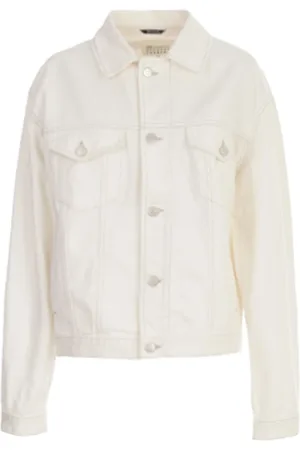 Maison Margiela Jakke, Dame, Hvid, XS, Denim, Oversized Denim Jakke
