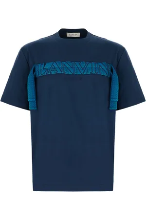Lanvin Top, Herre, Blå, XL, Bomuld, Casual bomulds T-shirt