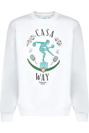 Casablanca Sweathshirts & Hoodies, Herre, Hvid, M, Bomuld, Hvid T-shirt